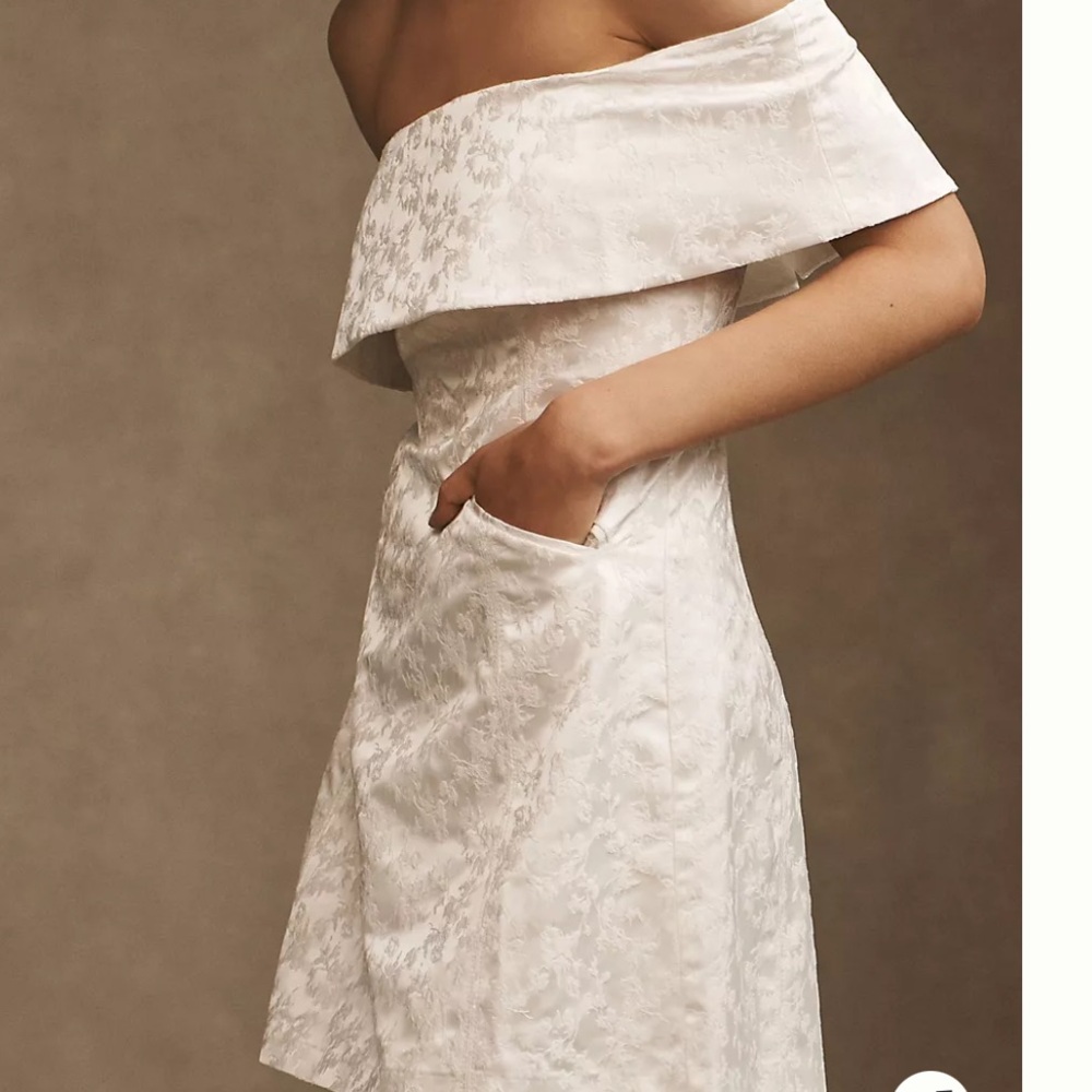 BHLDN Off-Shoulder White Wedding Dress